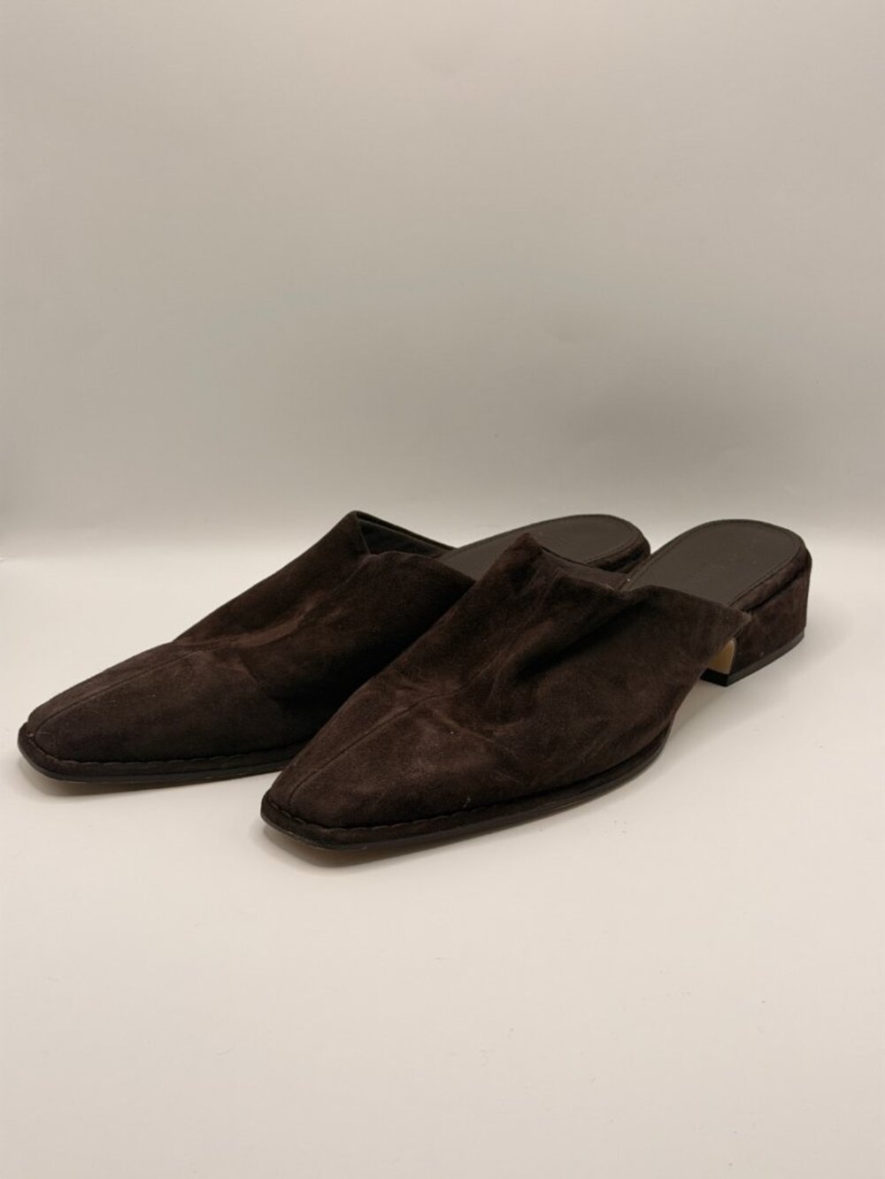 Steve Madden Womens Dessa Brown Suede Mule Sz 9